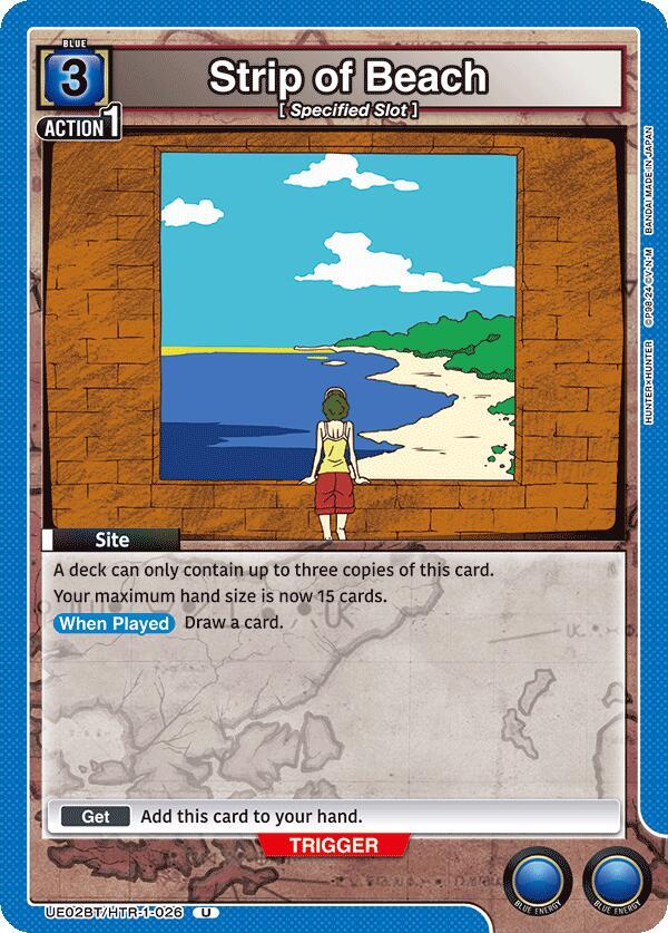 Strip of Beach UE02BT/HTR-1-026 card from UE02BT: HUNTER X HUNTER