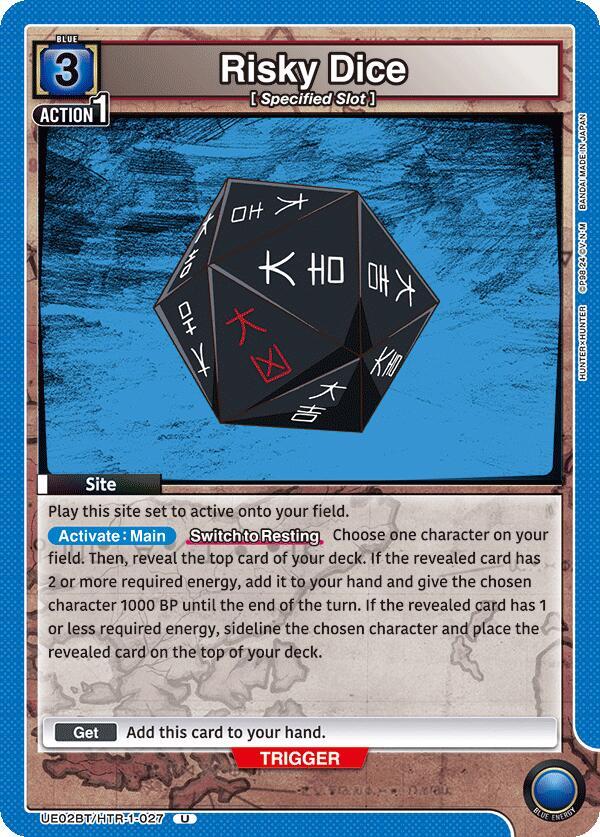 Risky Dice UE02BT/HTR-1-027 card from UE02BT: HUNTER X HUNTER