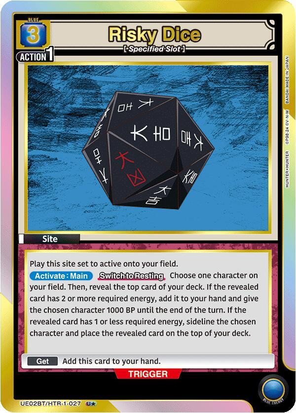 Risky Dice (U*) UE02BT/HTR-1-027 card from UE02BT: HUNTER X HUNTER