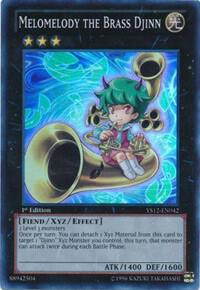 Melomelody the Brass Djinn YS12-EN042 card from Starter Deck: Xyz Symphony