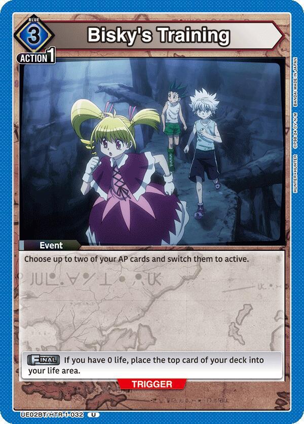 Bisky's Training UE02BT/HTR-1-032 card from UE02BT: HUNTER X HUNTER