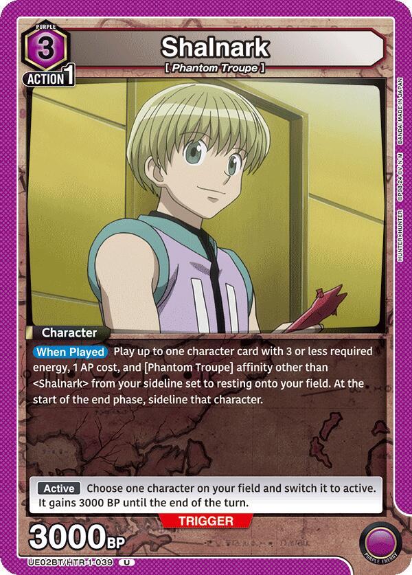 Shalnark UE02BT/HTR-1-039 card from UE02BT: HUNTER X HUNTER