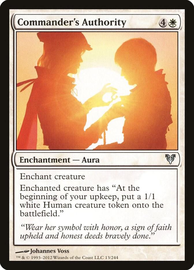 Commander's Authority 13 card from Avacyn Restored