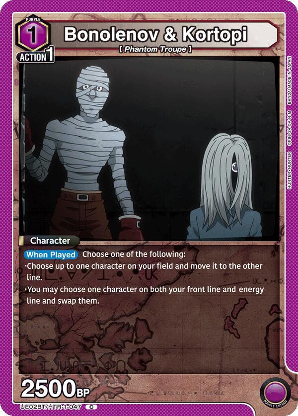 Bonolenov & Kortopi UE02BT/HTR-1-047 card from UE02BT: HUNTER X HUNTER