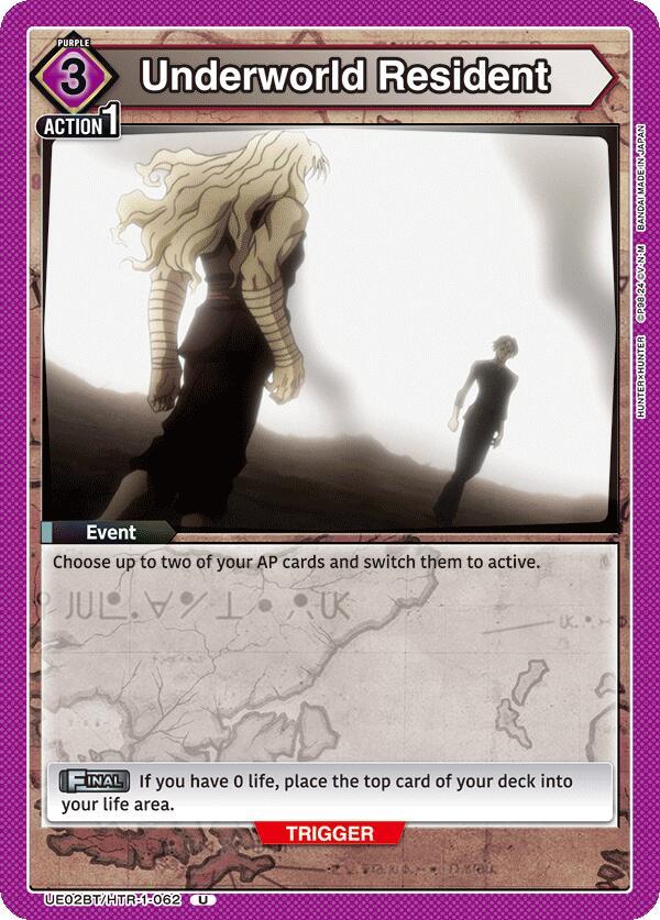 Underworld Resident UE02BT/HTR-1-062 card from UE02BT: HUNTER X HUNTER