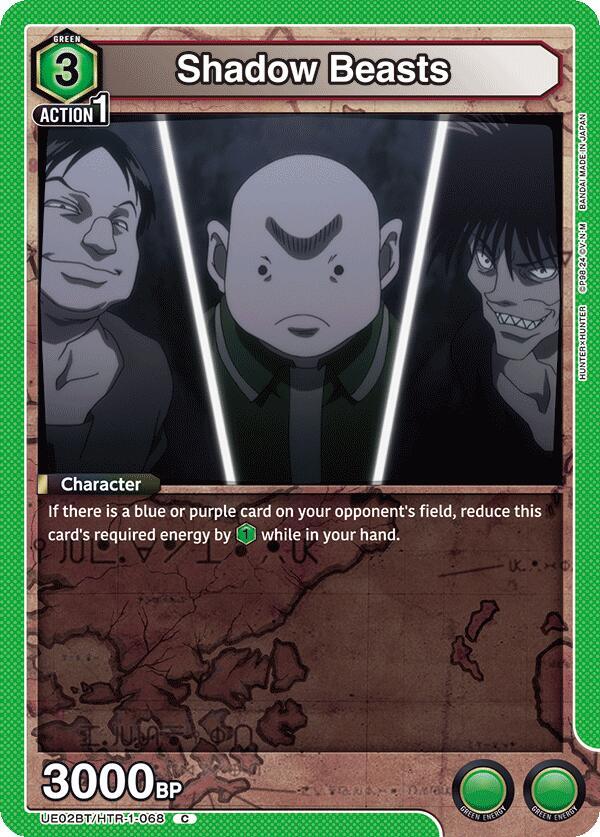 Shadow Beasts UE02BT/HTR-1-068 card from UE02BT: HUNTER X HUNTER