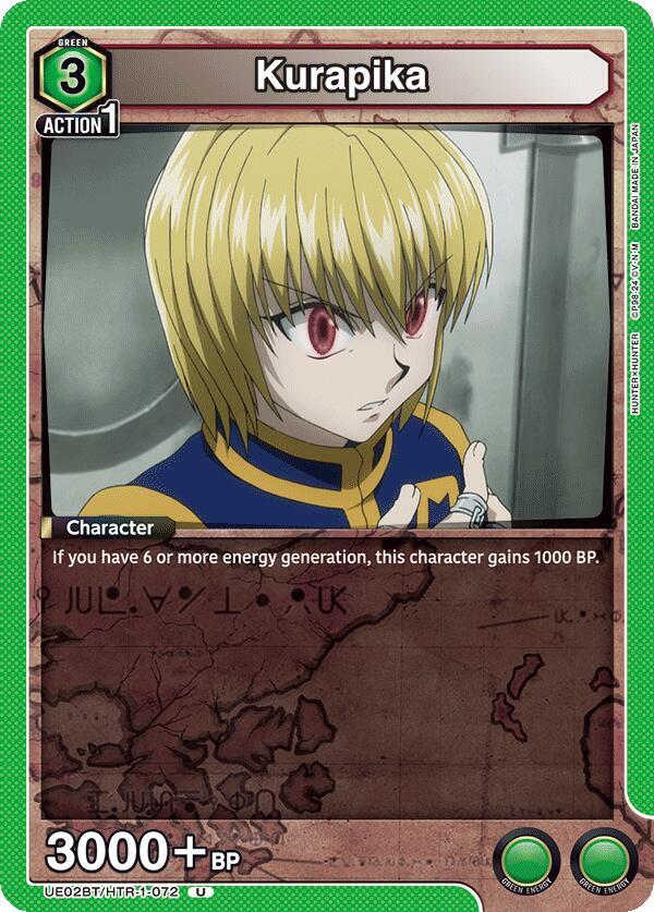 Kurapika UE02BT/HTR-1-072 card from UE02BT: HUNTER X HUNTER