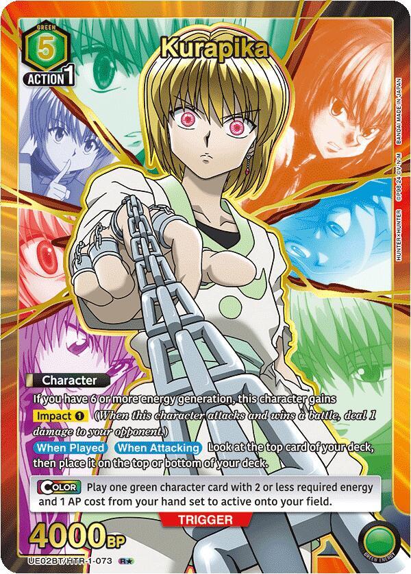 Kurapika (R*) UE02BT/HTR-1-073 card from UE02BT: HUNTER X HUNTER