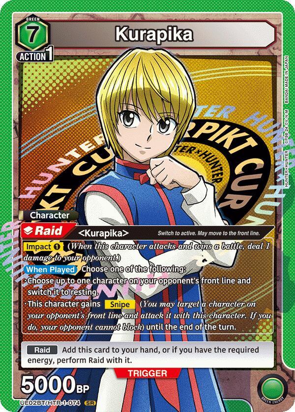 Kurapika UE02BT/HTR-1-074 card from UE02BT: HUNTER X HUNTER