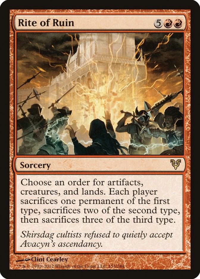 Rite of Ruin 153 card from Avacyn Restored