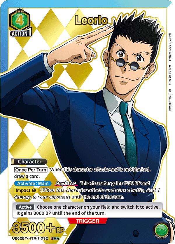 Leorio (SR*) UE02BT/HTR-1-092 card from UE02BT: HUNTER X HUNTER
