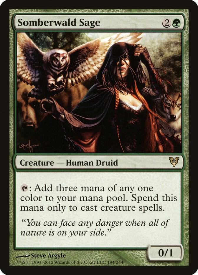 Somberwald Sage 194 card from Avacyn Restored
