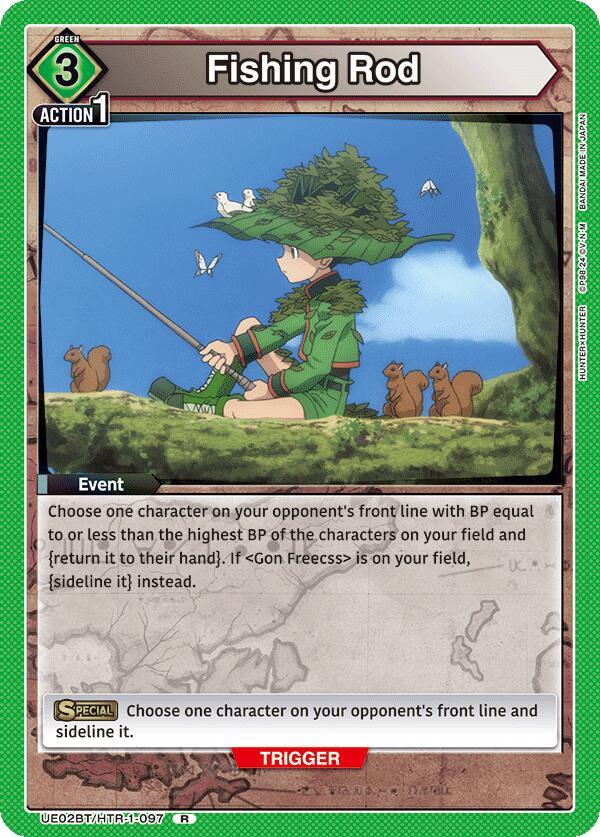 Fishing Rod UE02BT/HTR-1-097 card from UE02BT: HUNTER X HUNTER
