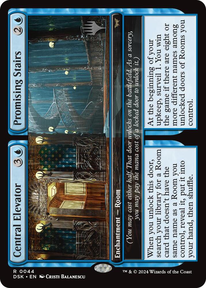 Central Elevator // Promising Stairs 44 card from Promo Pack: Duskmourn: House of Horror