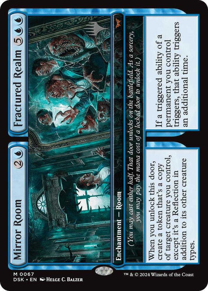 Mirror Room // Fractured Realm 67 card from Promo Pack: Duskmourn: House of Horror