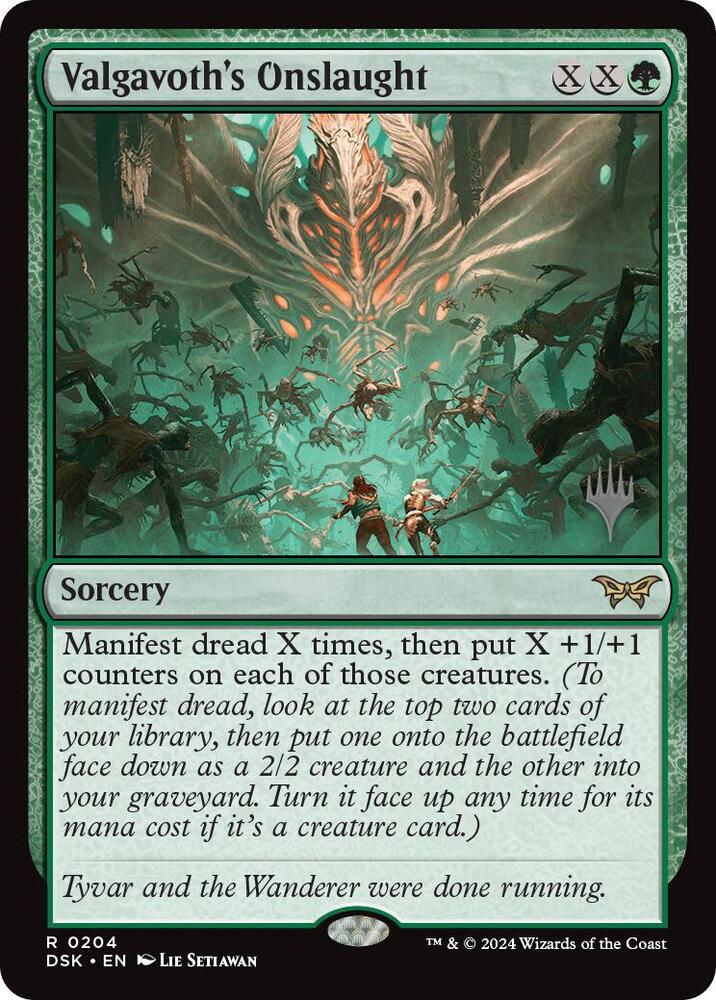 Valgavoth's Onslaught 204 card from Promo Pack: Duskmourn: House of Horror