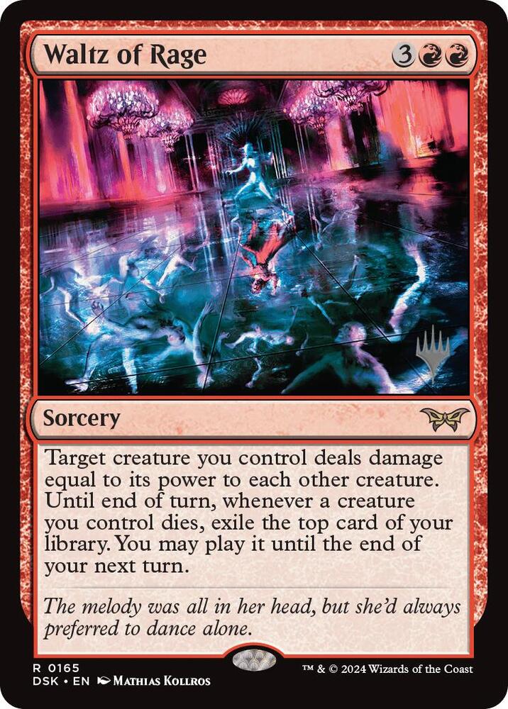 Waltz of Rage 165 card from Promo Pack: Duskmourn: House of Horror