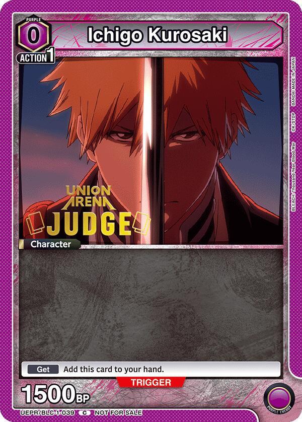 Ichigo Kurosaki (Judge Pack) UEPR/BLC-1-039 card from Union Arena Promotion Cards