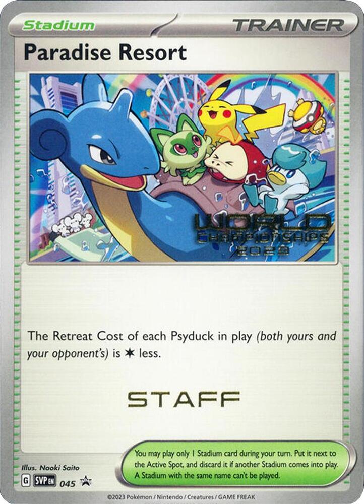 Paradise Resort (World Championships 2023) [Staff] 045 card from SV: Scarlet & Violet Promo Cards