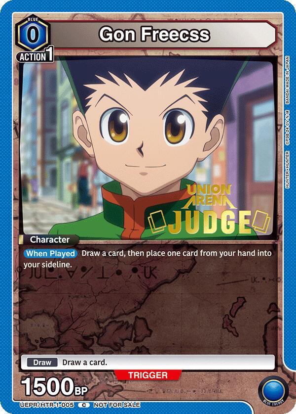 Gon Freecss (Judge Pack) UEPR/HTR-1-005 card from Union Arena Promotion Cards