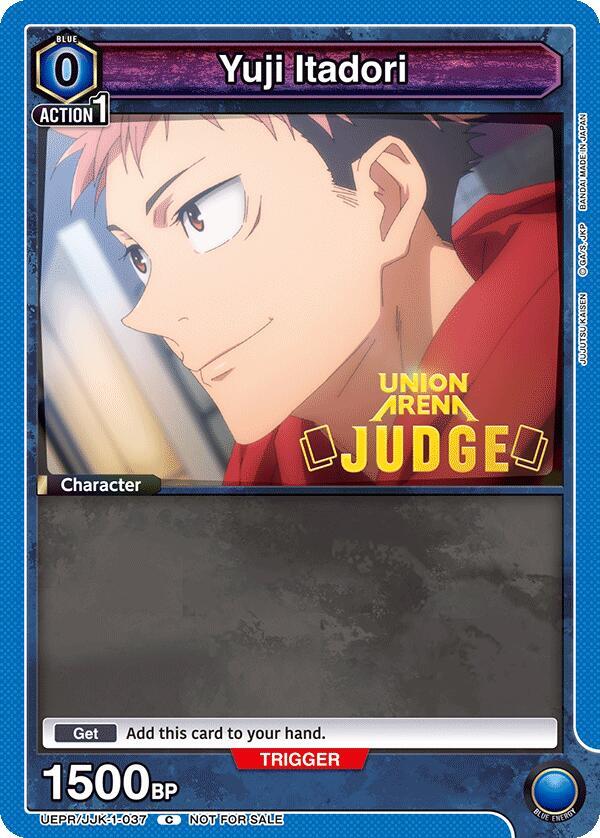 Yuji Itadori (Judge Pack) UEPR/JJK-1-037 card from Union Arena Promotion Cards