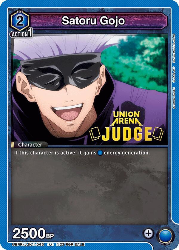 Satoru Gojo (Judge Pack) UEPR/JJK-1-045 card from Union Arena Promotion Cards