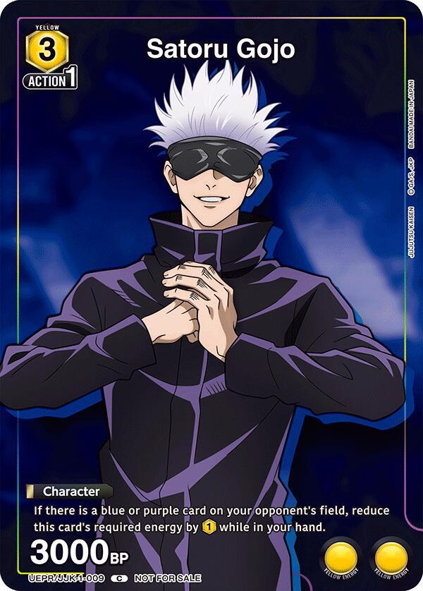 Satoru Gojo UEPR/JJK-1-009 card from Union Arena Promotion Cards