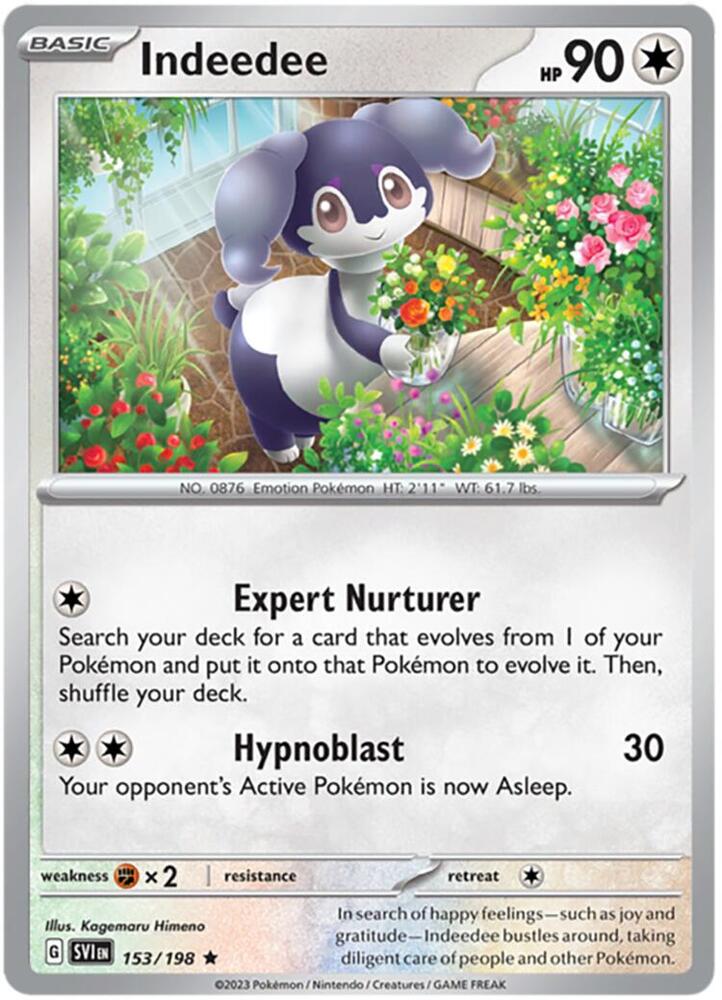 Indeedee 153/198 card from Deck Exclusives
