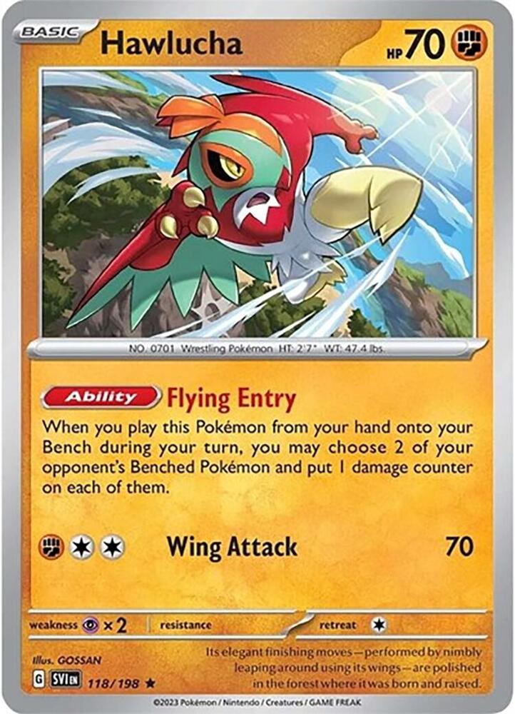Hawlucha 118/198 card from Deck Exclusives