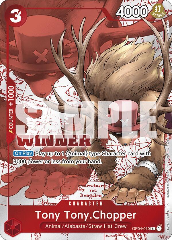 Tony Tony.Chopper (Winner Pack 2024 Oct.-Dec.) OP04-010 card from One Piece Promotion Cards