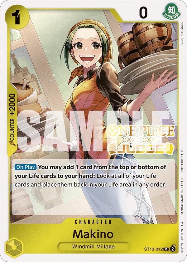 Makino (Judge Pack Vol. 4) ST13-012 card from One Piece Promotion Cards