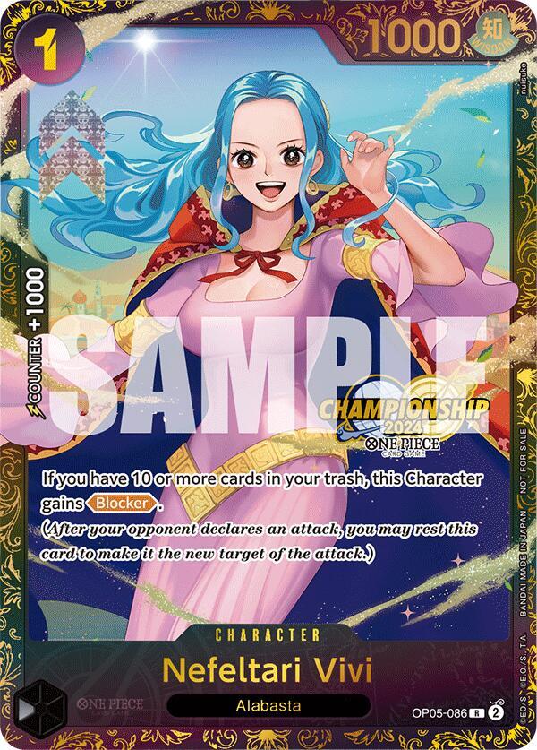 Nefeltari Vivi (October Championship 2024 Store Regionals) OP05-086 card from One Piece Promotion Cards
