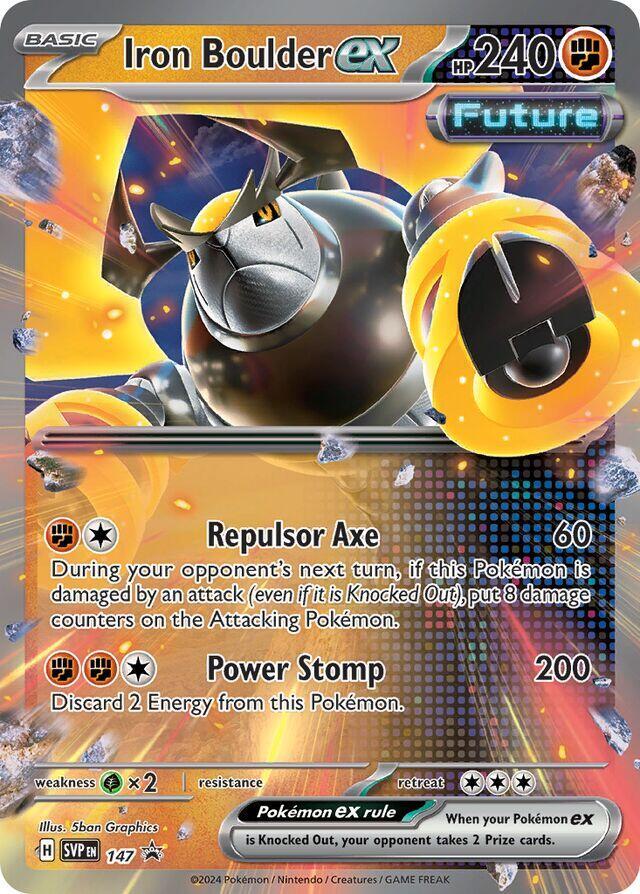Iron Boulder ex 147 card from SV: Scarlet & Violet Promo Cards