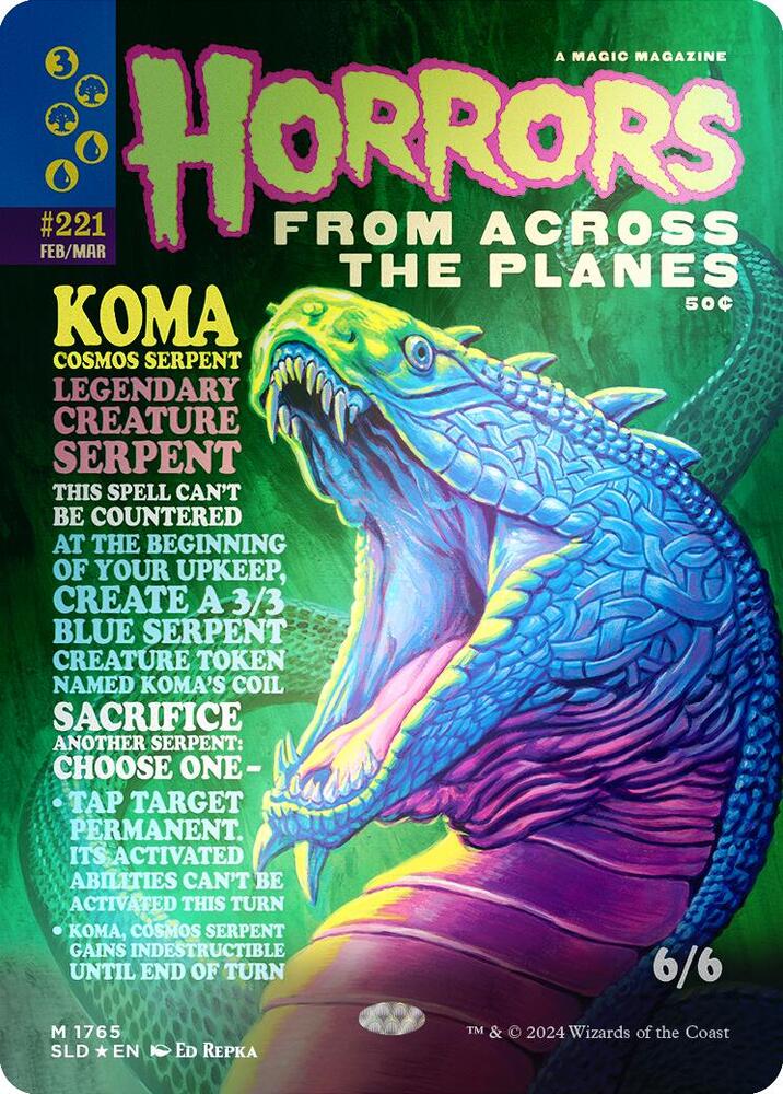 Koma, Cosmos Serpent (Rainbow Foil) 1765 card from Secret Lair Drop Series