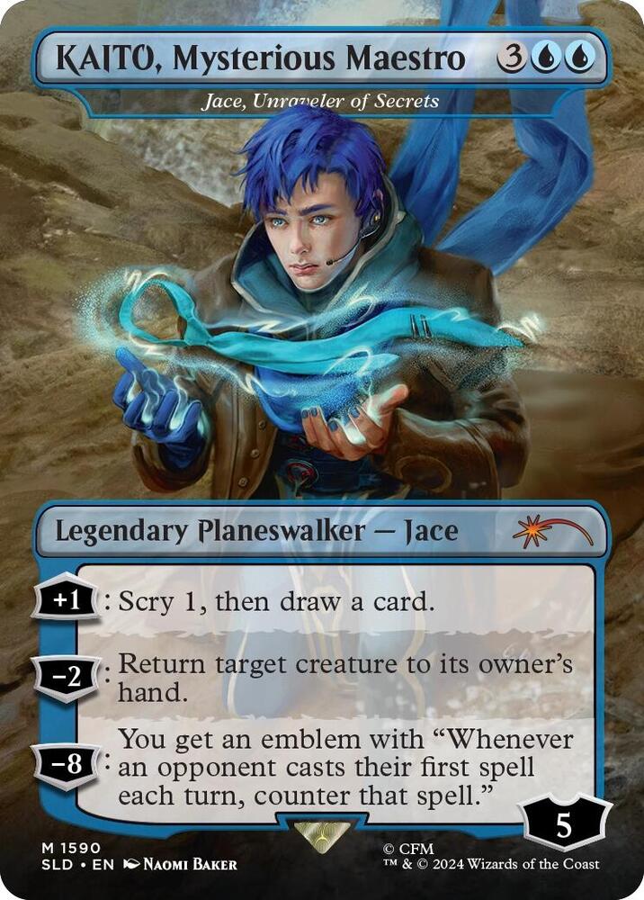 KAITO, Mysterious Maestro - Jace, Unraveler of Secrets 1590 card from Secret Lair Drop Series