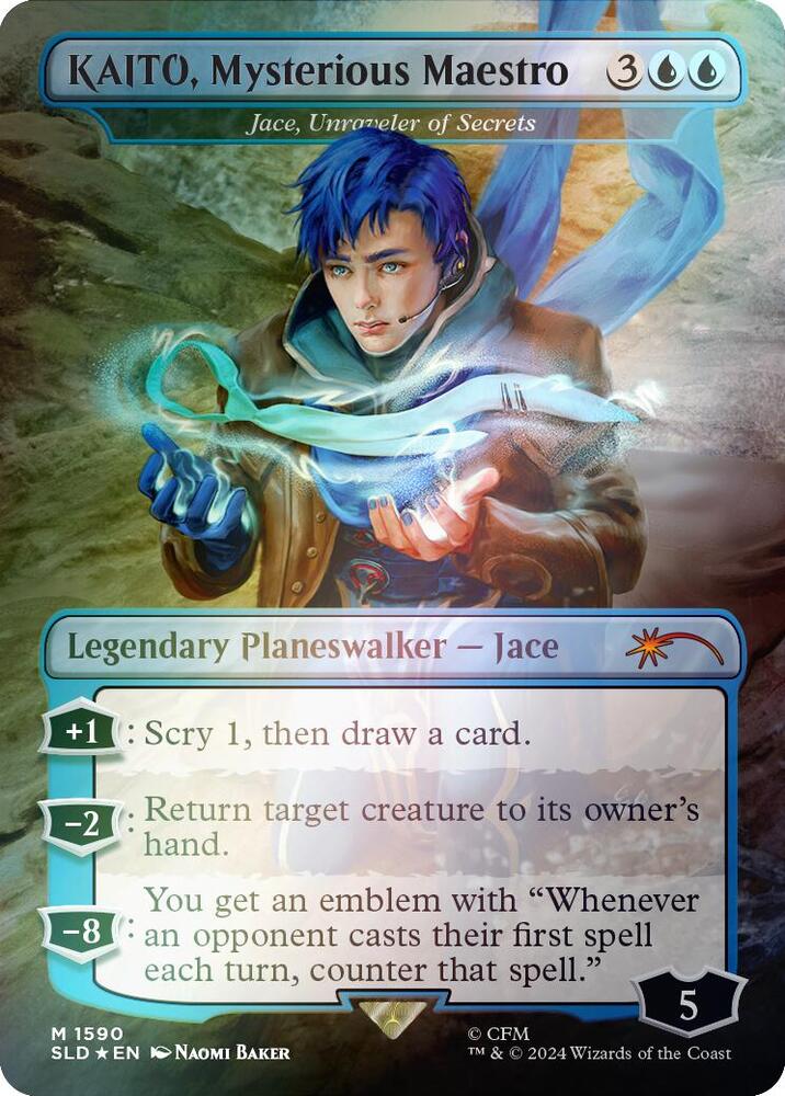 KAITO, Mysterious Maestro - Jace, Unraveler of Secrets (Rainbow Foil) 1590 card from Secret Lair Drop Series