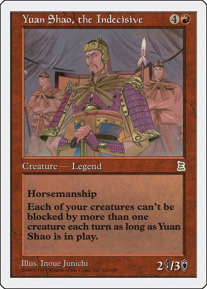 Yuan Shao, the Indecisive 128 card from Portal Three Kingdoms