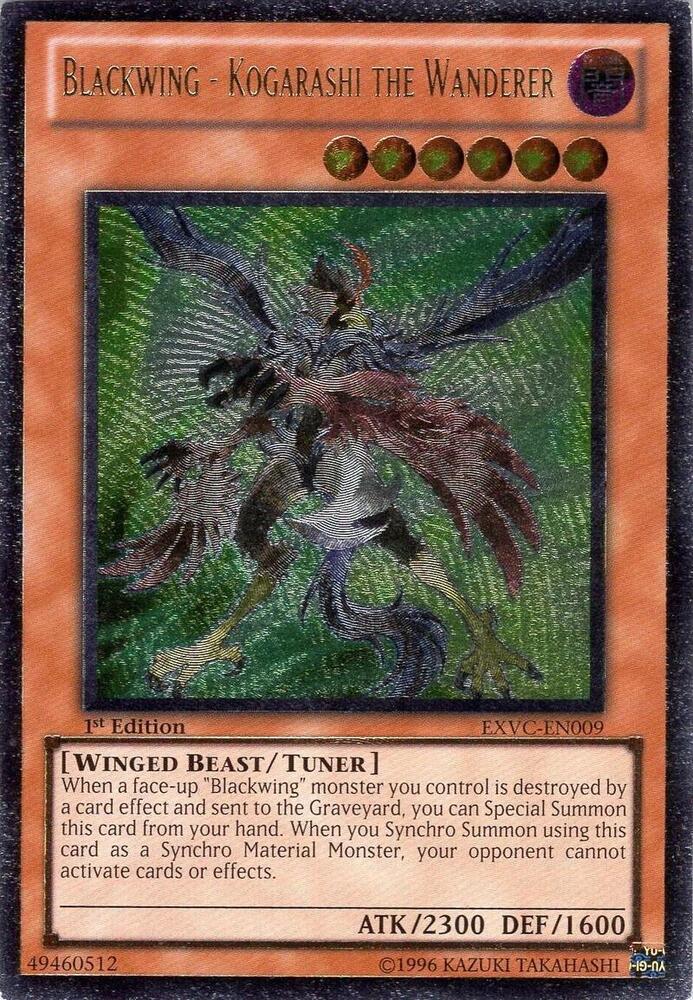 Blackwing - Kogarashi the Wanderer (UTR) EXVC-EN009 card from Extreme Victory