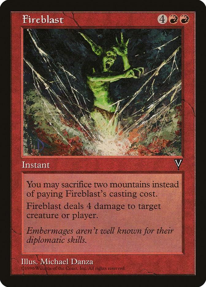 Fireblast card from Visions