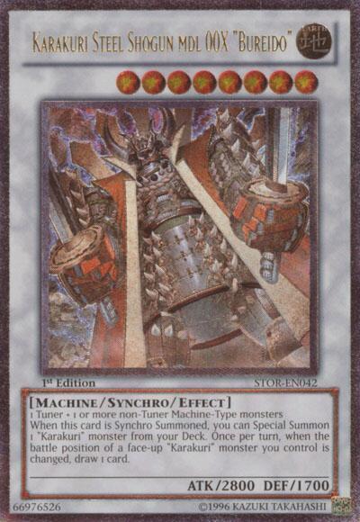 Karakuri Steel Shogun mdl 00X "Bureido" (UTR) STOR-EN042 card from Storm of Ragnarok