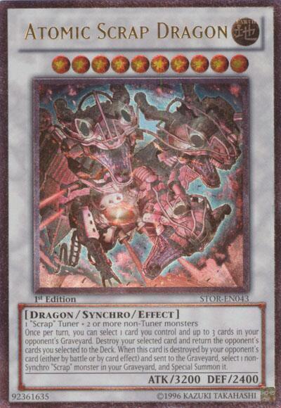 Atomic Scrap Dragon (UTR) STOR-EN043 card from Storm of Ragnarok