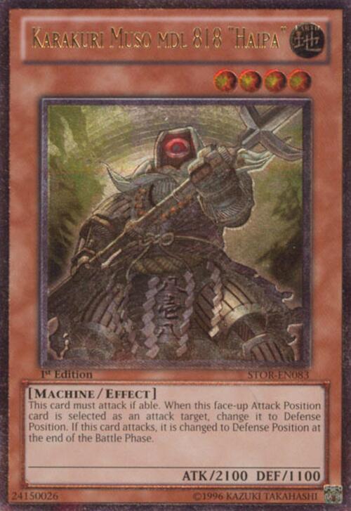Karakuri Muso mdl 818 "Haipa" (UTR) STOR-EN083 card from Storm of Ragnarok