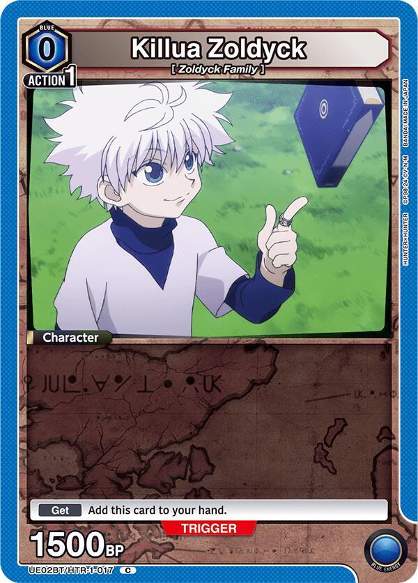Killua Zoldyck (Box Topper Foil) UE02BT/HTR-1-017 card from UE02BT: HUNTER X HUNTER