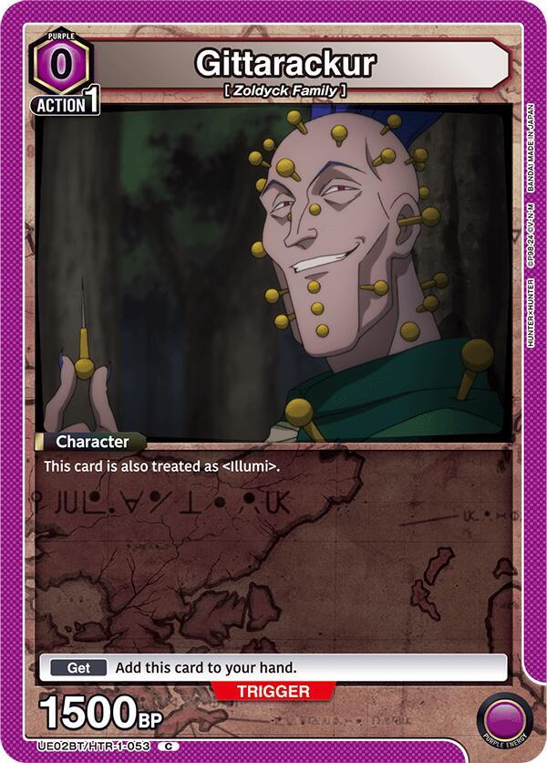 Gittarackur (Box Topper Foil) UE02BT/HTR-1-053 card from UE02BT: HUNTER X HUNTER