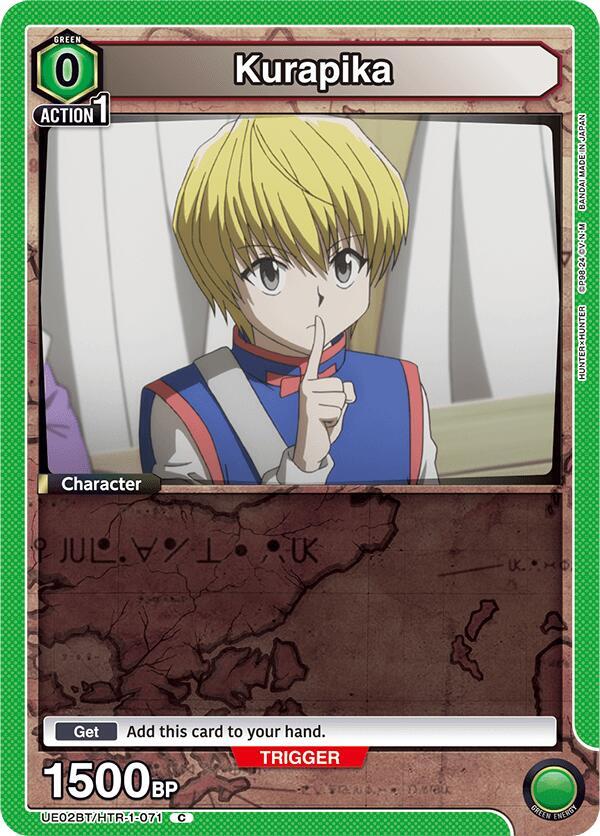 Kurapika (Box Topper Foil) UE02BT/HTR-1-071 card from UE02BT: HUNTER X HUNTER