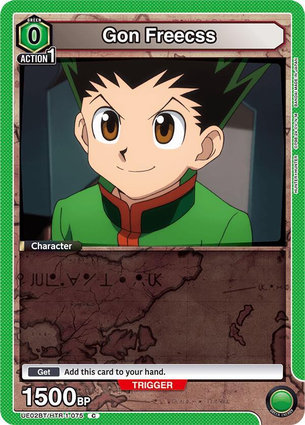Gon Freecss (Box Topper Foil) UE02BT/HTR-1-075 card from UE02BT: HUNTER X HUNTER