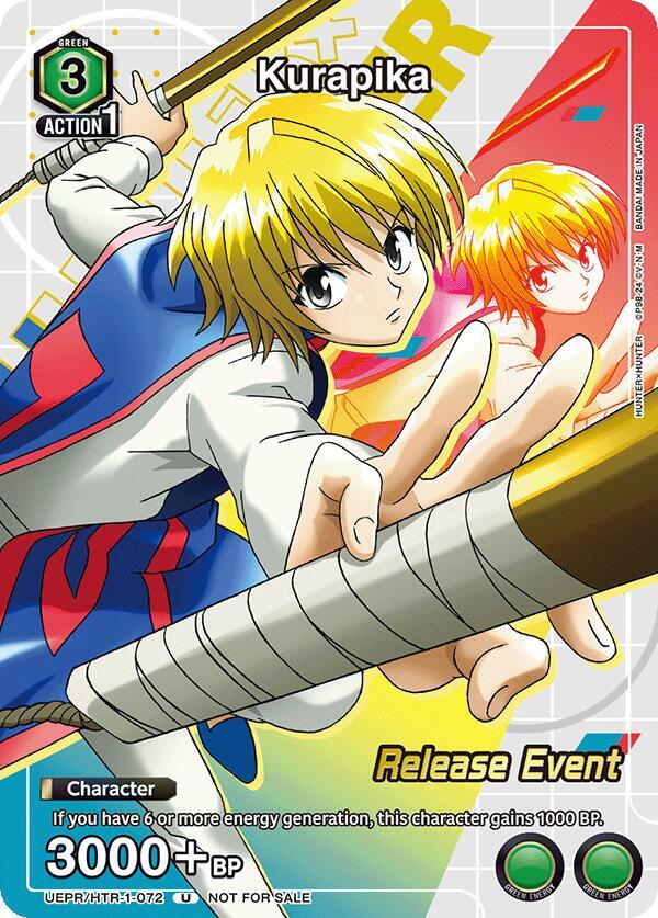 Kurapika (Release Event Participation) UEPR/HTR-1-072 card from UE02BT: HUNTER X HUNTER Release Event Cards