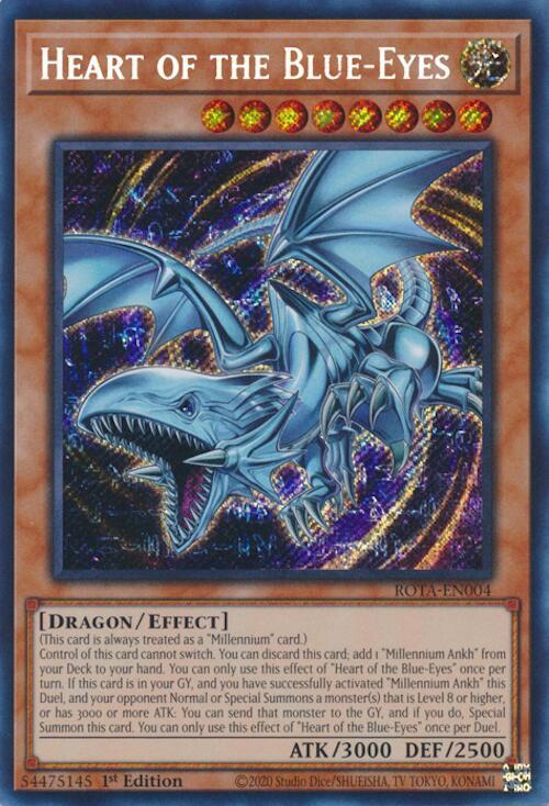 Heart of the Blue-Eyes ROTA-EN004 card from Rage of the Abyss
