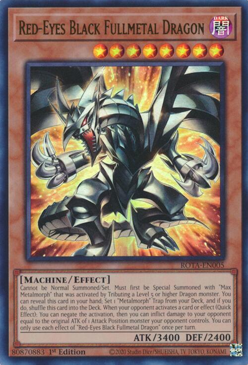 Red-Eyes Black Fullmetal Dragon ROTA-EN005 card from Rage of the Abyss