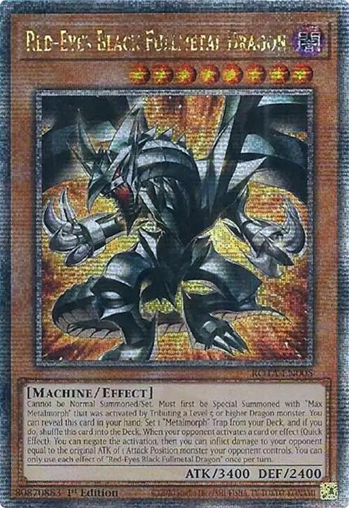 Red-Eyes Black Fullmetal Dragon (Quarter Century Secret Rare) ROTA-EN005 card from Rage of the Abyss